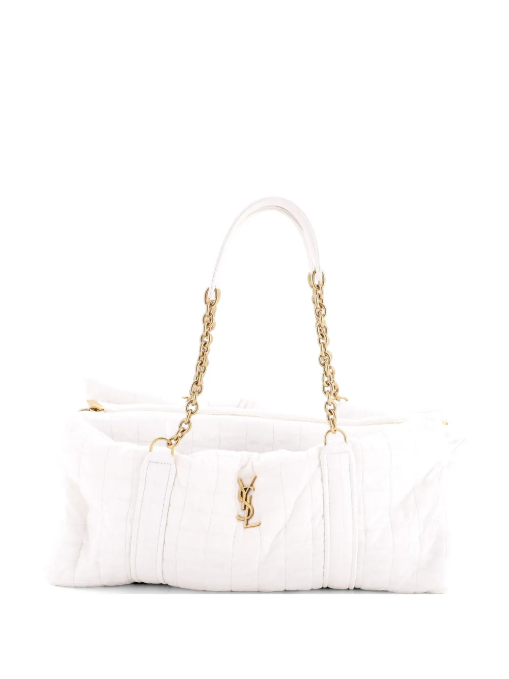 Saint Laurent Pre-Owned Borsone Gloria in nylon trapuntato - Bianco