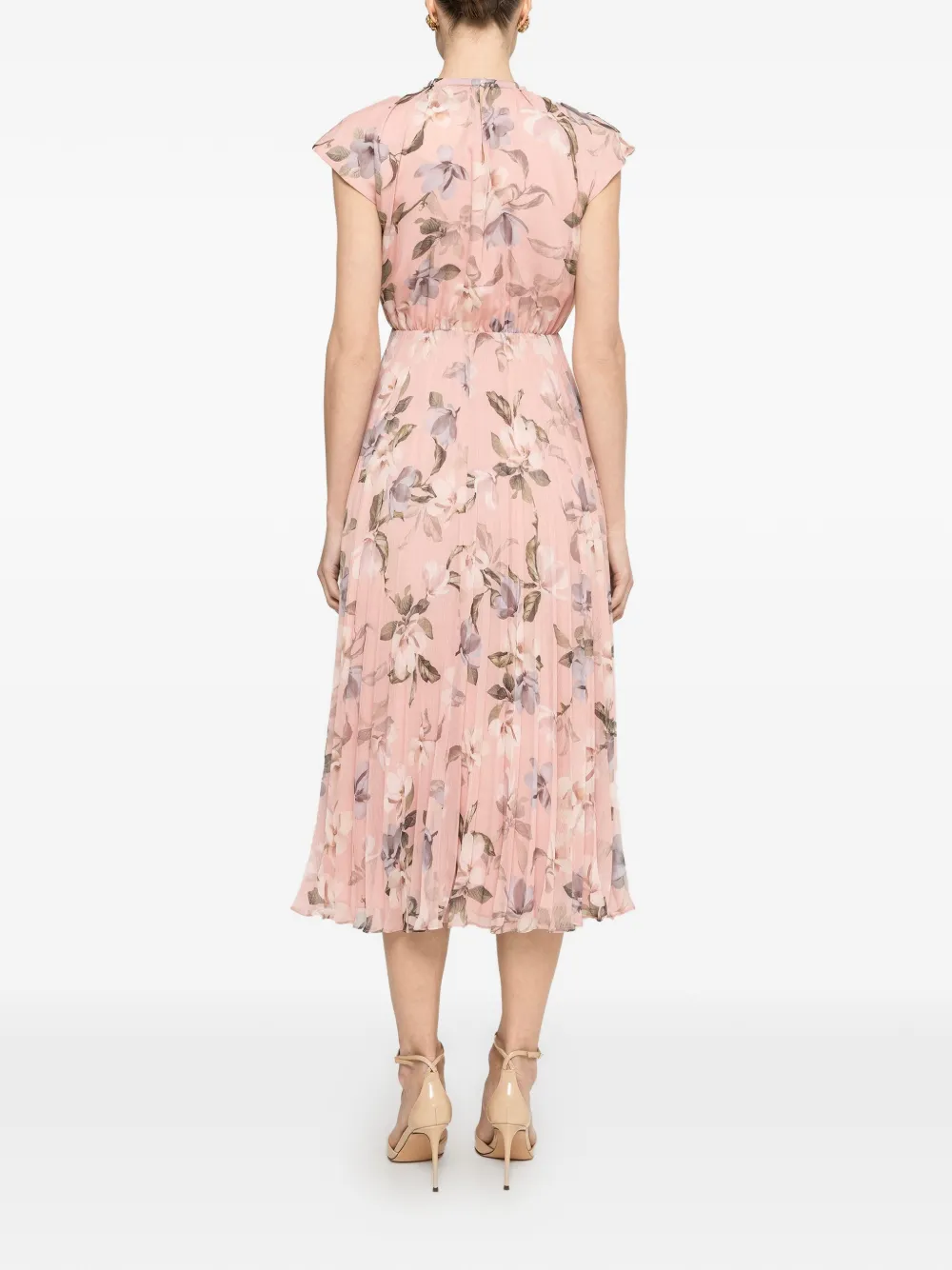 NISSA Chiffon midi-jurk Roze