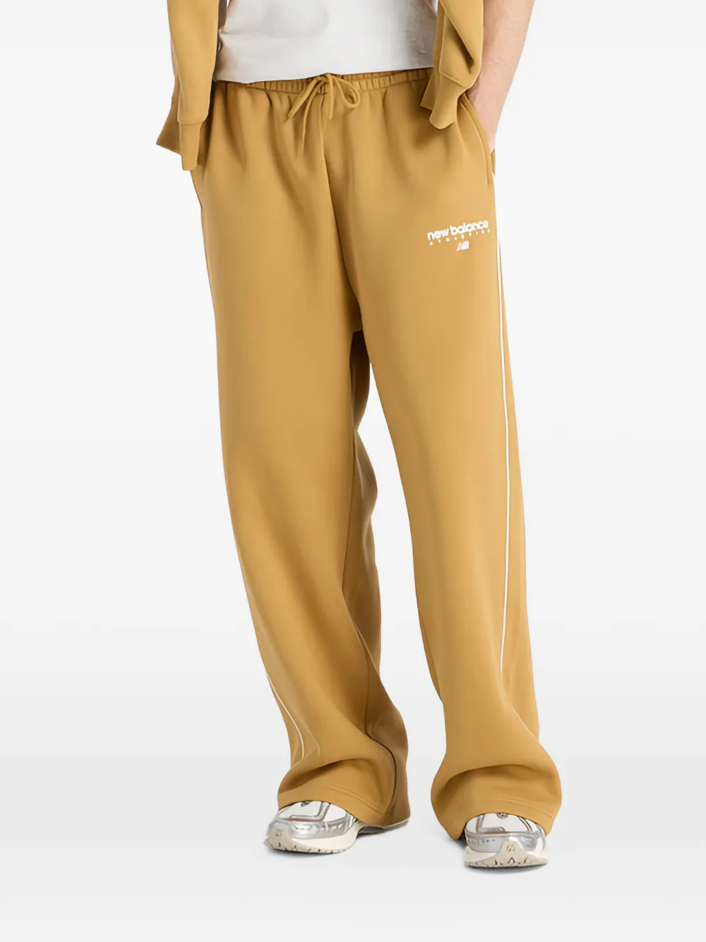 New Balance Trackside Fleece sweater met ronde hals Geel