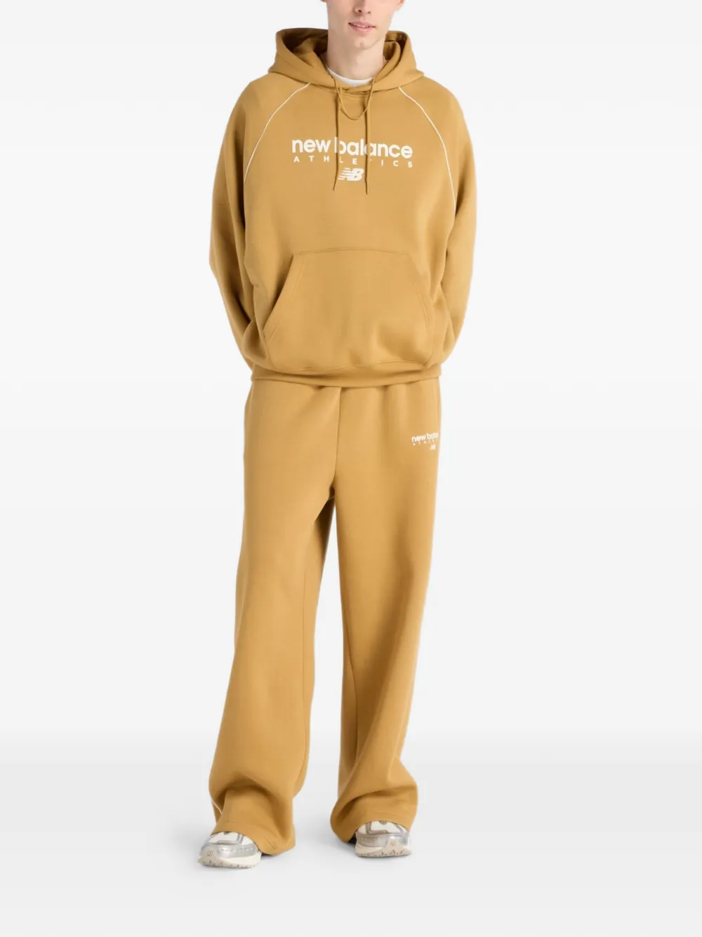 New Balance Trackside fleece hoodie Geel