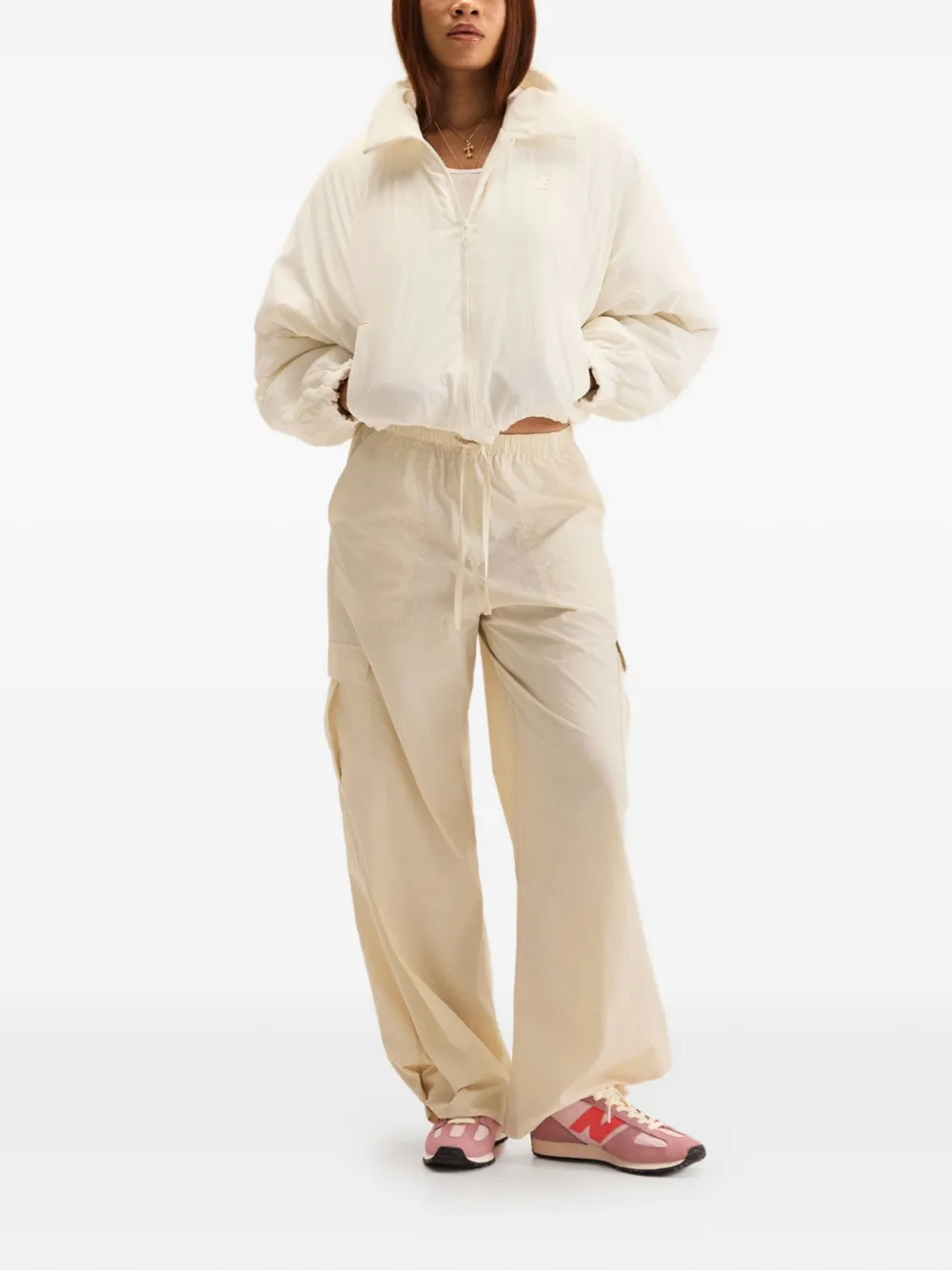 New Balance 471 suede-panelled sneakers Roze