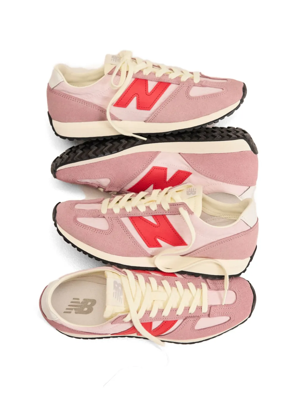 New Balance 471 suede-panelled sneakers Roze
