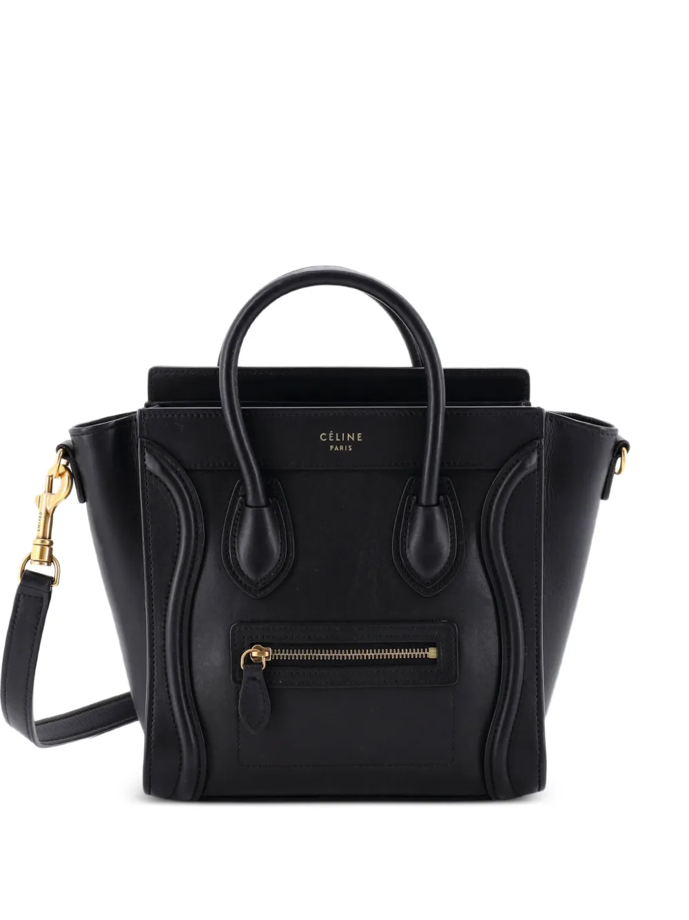 Celine Pre-Owned Luggage Bag Smooth Leather Nano crossbody bag - Schwarz