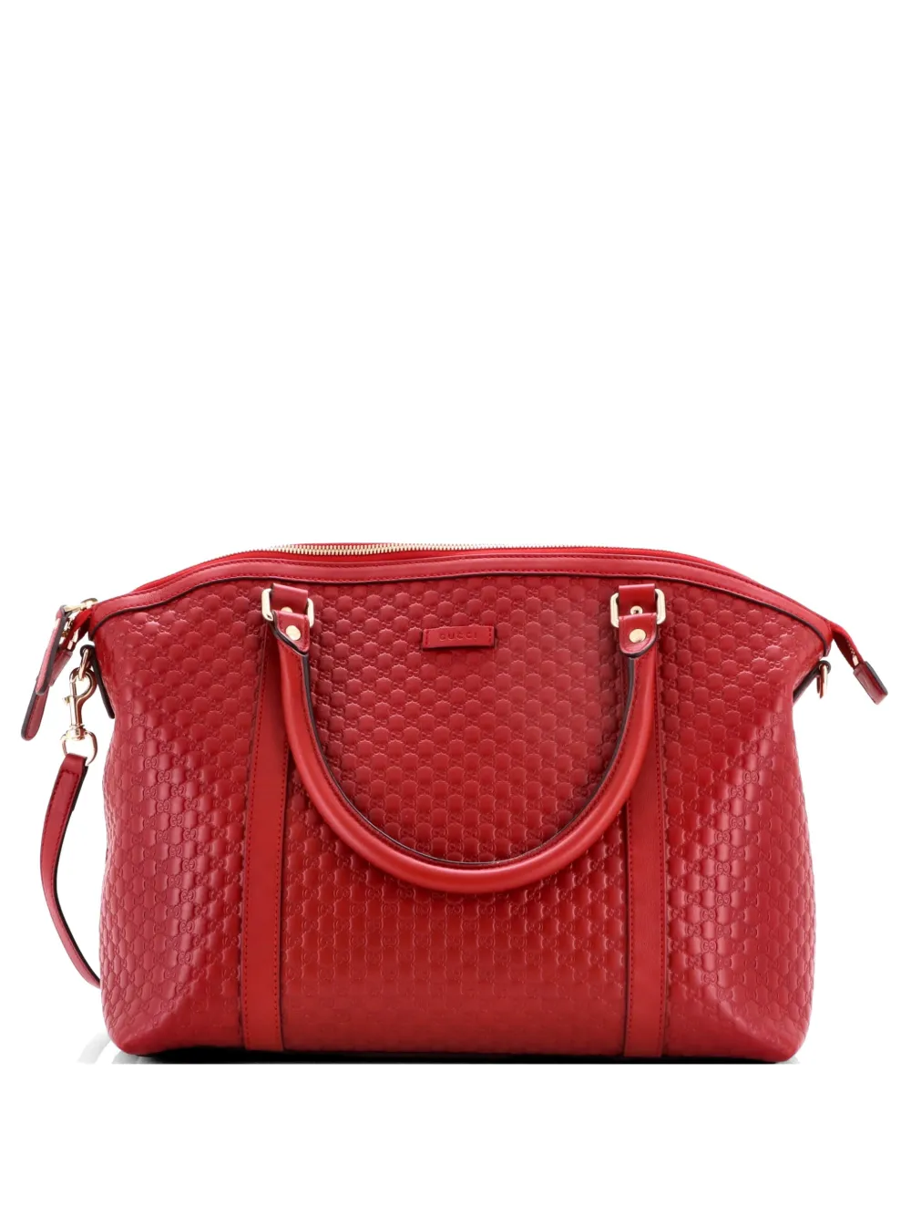 Gucci Pre-Owned Britt Convertible Dome Microguccissima Leather Medium satchel - Red