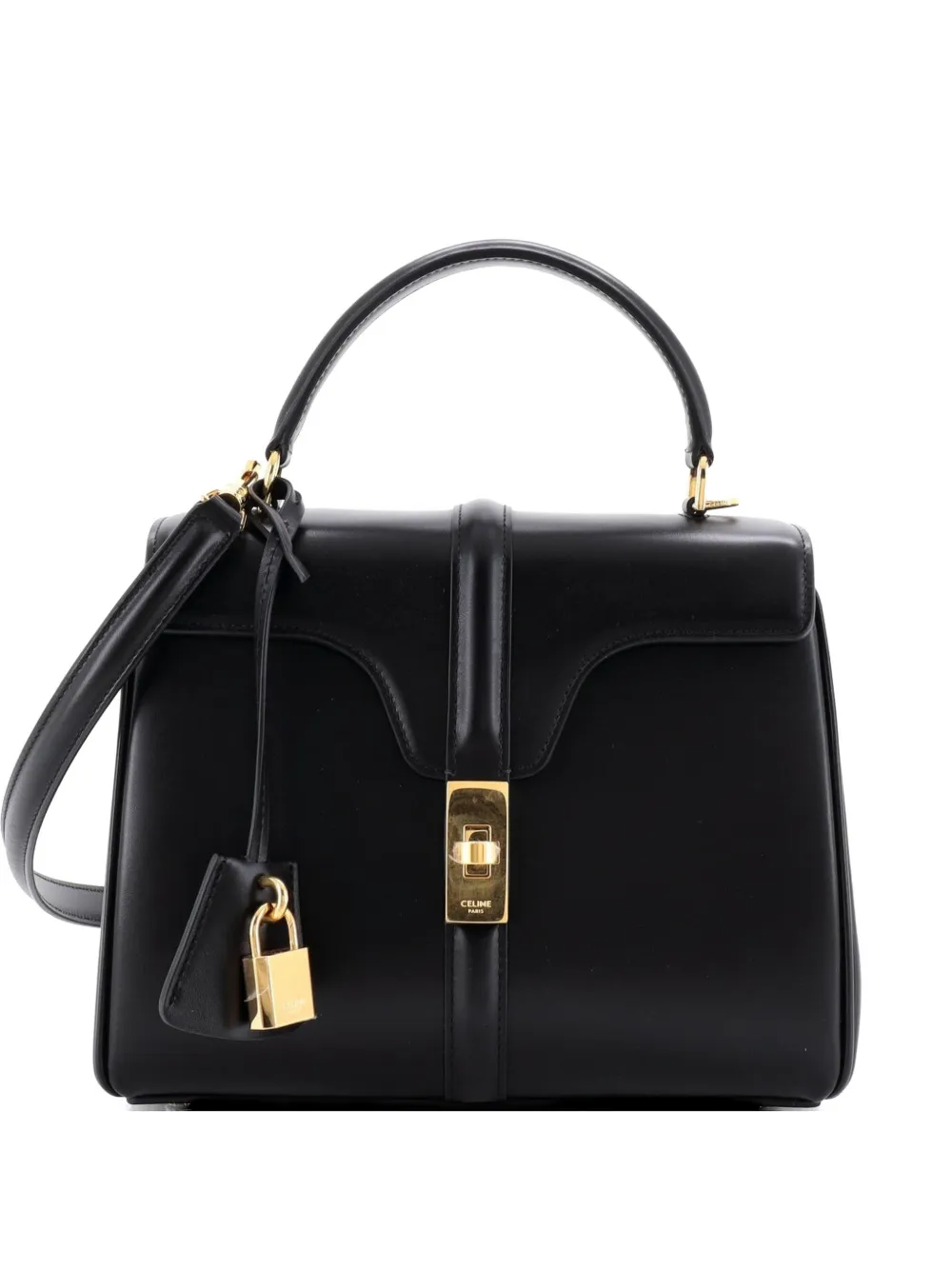 Celine Pre-Owned 16 Top Handle Bag Smooth Calfskin Small satchel - Nero