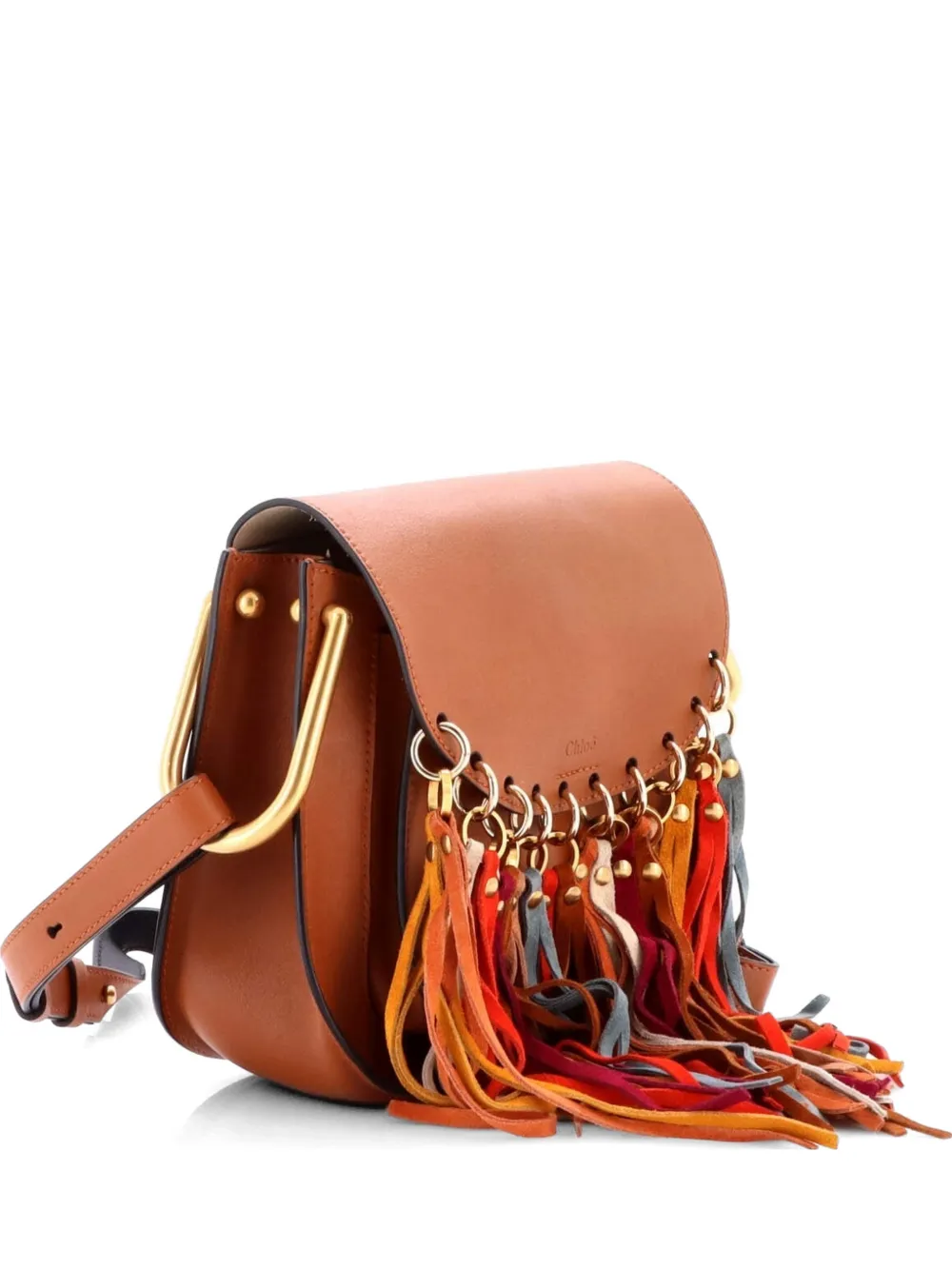 Chloé Pre-Owned Multicolor Fringe Hudson Bag Leather Small shoulder bag - Marrone