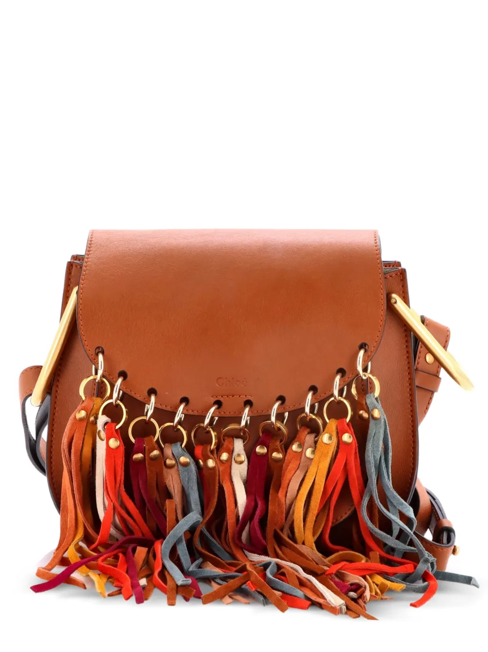 Chloé Pre-Owned Multicolor Fringe Hudson Bag Leather Small shoulder bag - Marrone