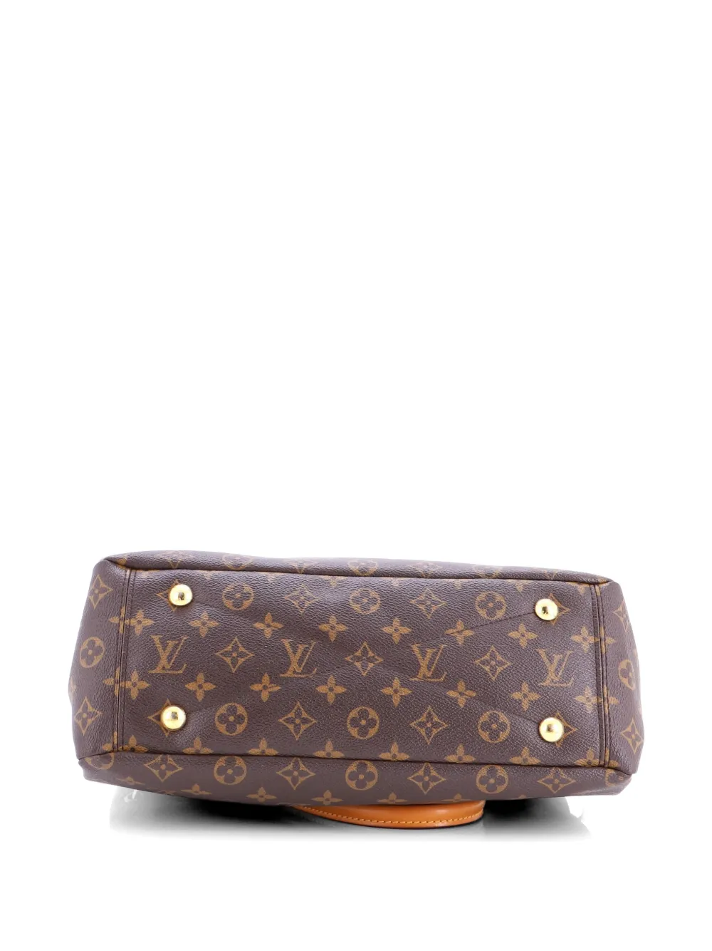 Louis Vuitton Pre-owned Pallas Tote Monogram Canvas with Leather Shoulder Bag in Brown, view 4
