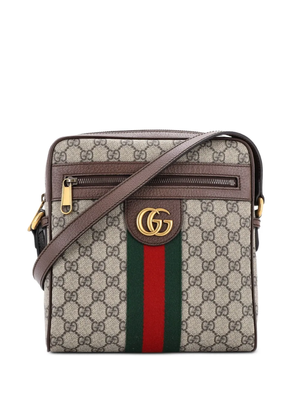 Gucci Pre-Owned Ophidia Messenger Bag GG Coated Canvas Small crossbody bag - Marrone