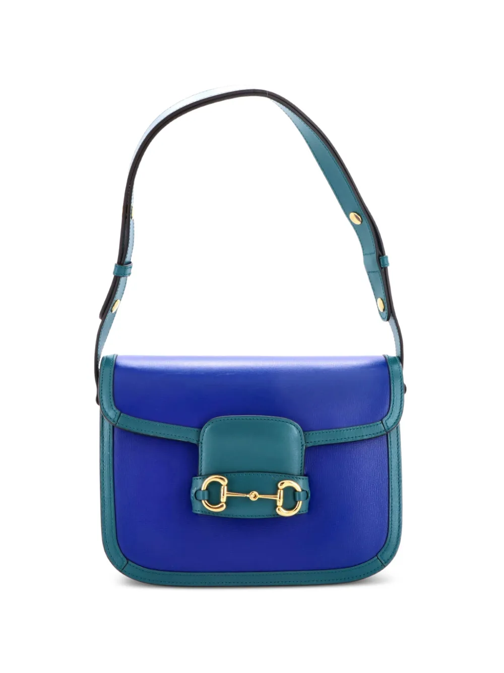 Gucci Pre-Owned Horsebit 1955 Leather Small shoulder bag - Blu
