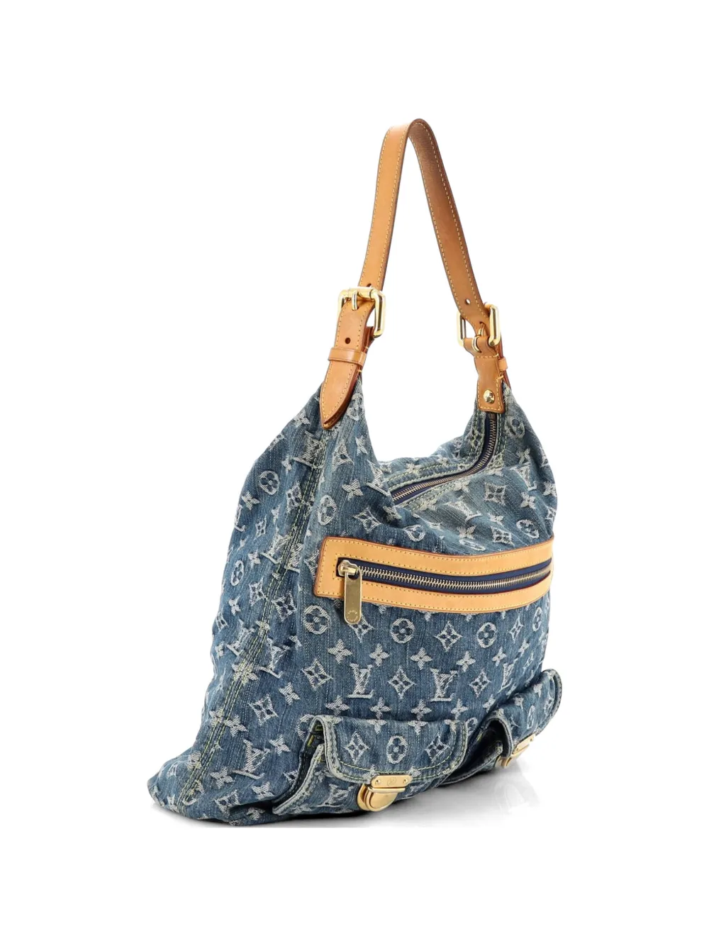 Louis Vuitton Pre-Owned Borsa a mano Baggy Denim GM con catena - Blu