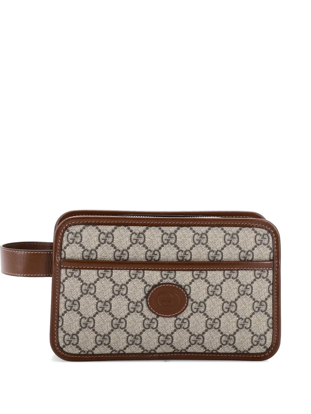 Gucci Pre-Owned Interlocking G Patch Camera Bag GG Coated Canvas Mini crossbody bag - Braun