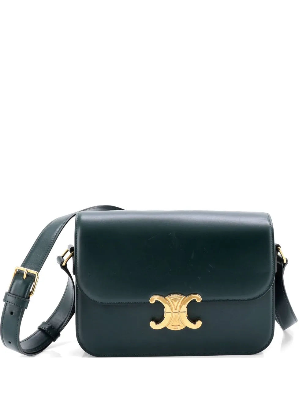 Celine Pre-Owned Triomphe Shoulder Bag Smooth Calfskin Teen crossbody bag - Verde
