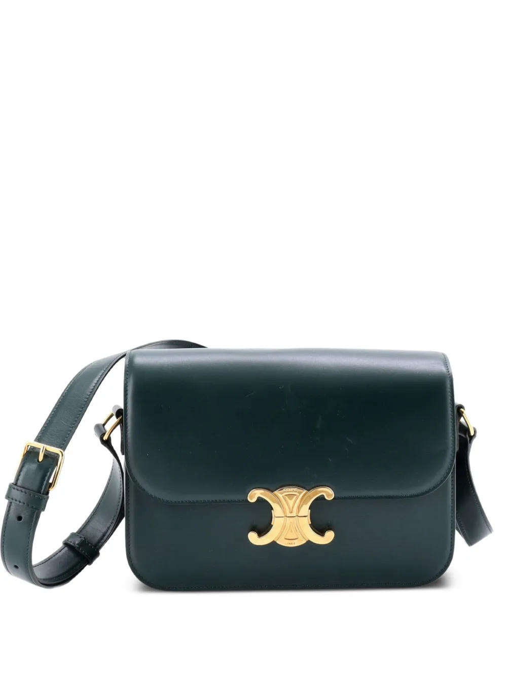 Celine Pre-Owned Triomphe Shoulder Bag Smooth Calfskin Teen crossbody bag - Verde