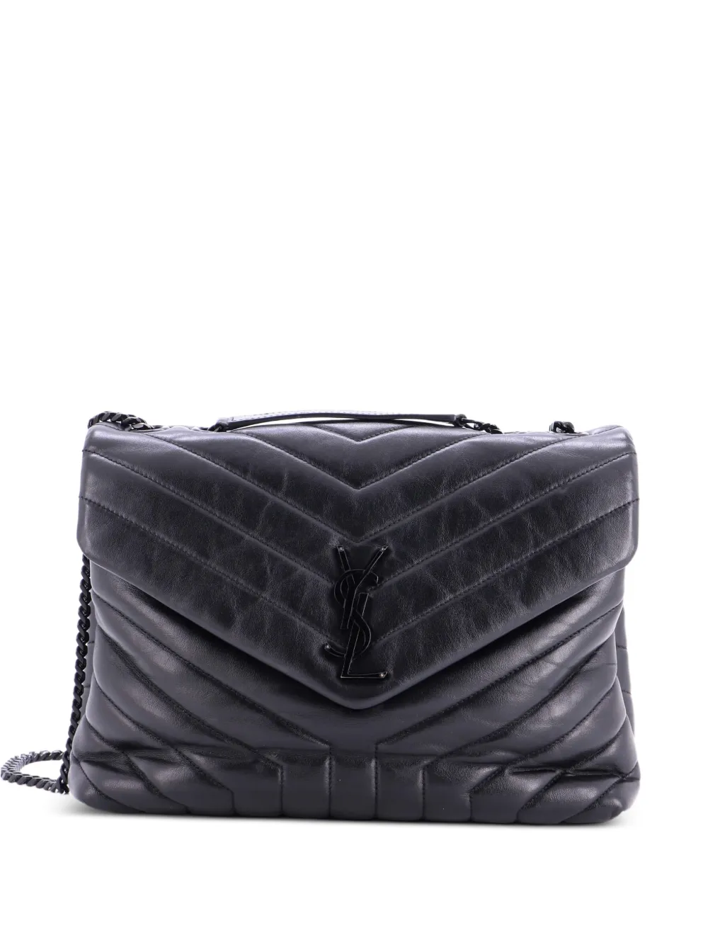 Saint Laurent Pre-Owned Loulou Matelasse Chevron Leather Medium shoulder bag - Nero