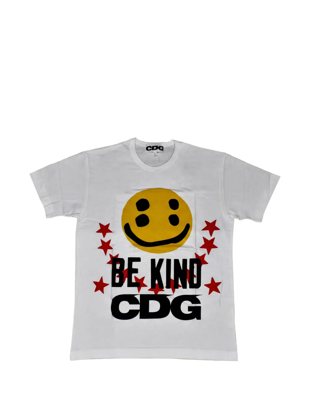 Comme Des Garçons Shirt x Cactus Plant Flea Market Smiley Face Be Kind T-shirt - Weiß