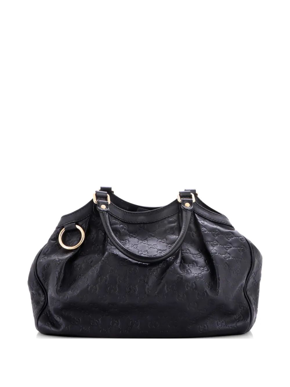 Gucci Pre-Owned Borsa tote Sukey media in pelle Guccissima - Nero