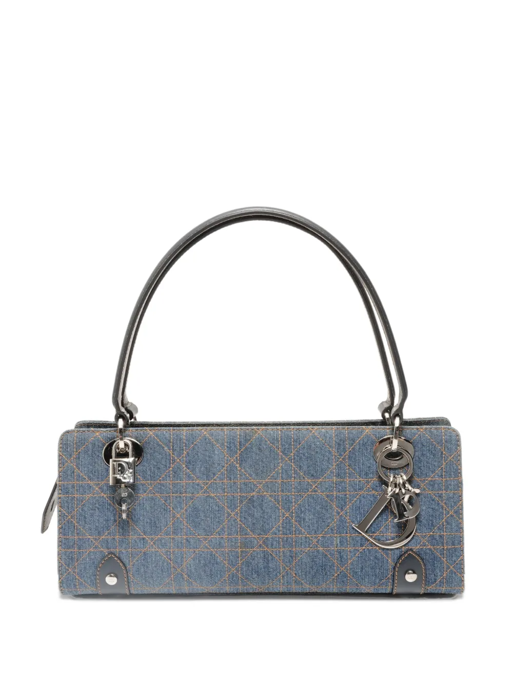 Christian Dior Pre-Owned 2015 Cannage denim tote bag - Blau