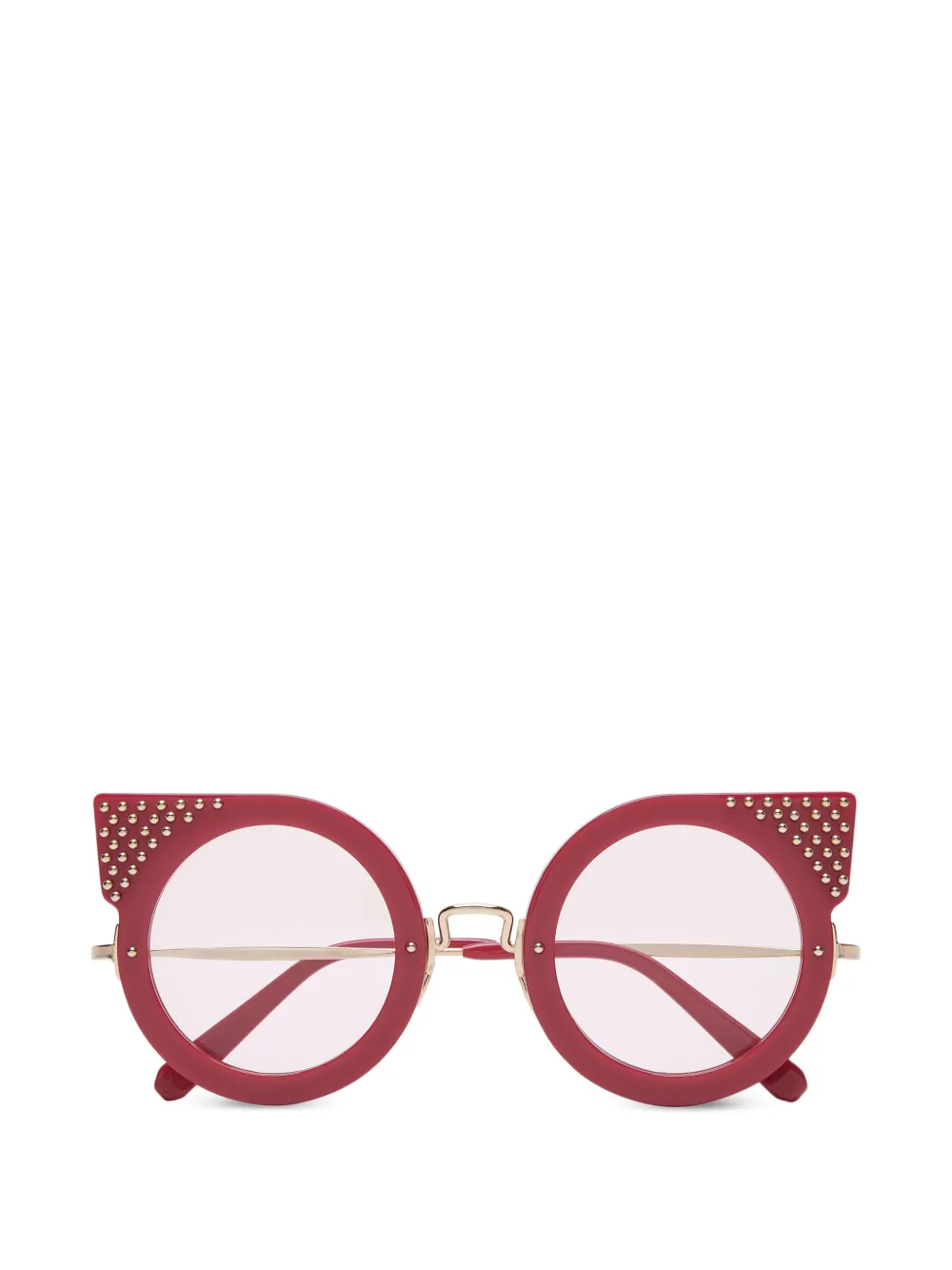 Philipp Plein Katy stud-embellished cat-eye sunglasses - Rosso