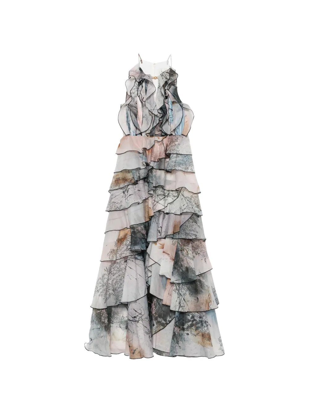 Aje Cleo ruffled gown - Grigio