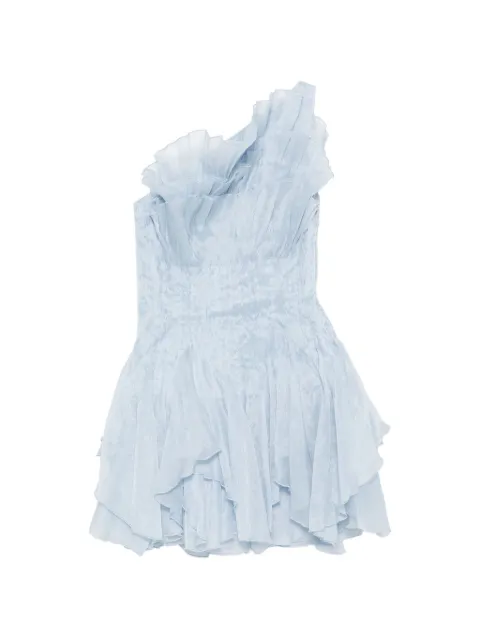 Aje vestido corto Nisha de una sola manga con volantes