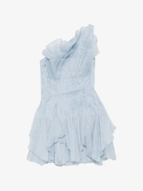 Aje vestido corto Nisha de una sola manga con volantes