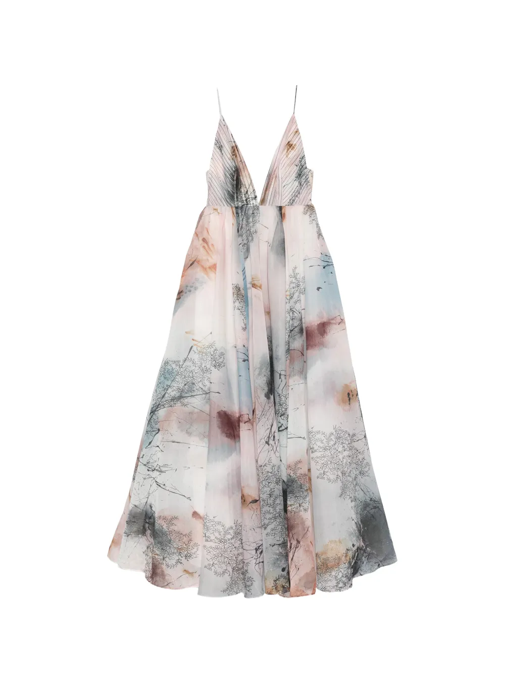 Aje Avery Avery abstract-print gown - Grey