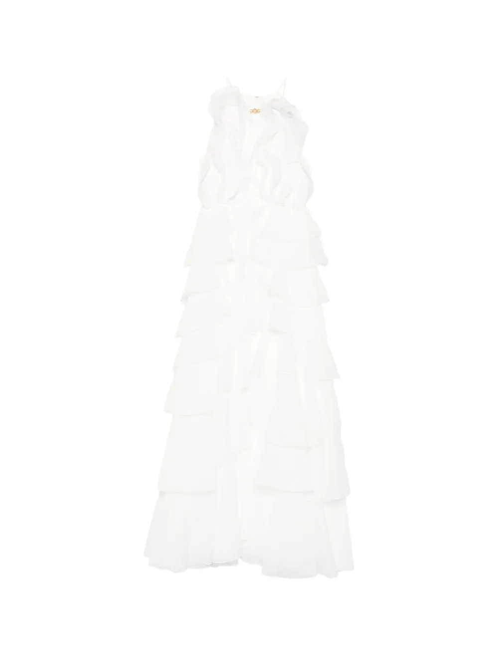 Aje Gerüschtes Cleo Maxikleid - Weiß