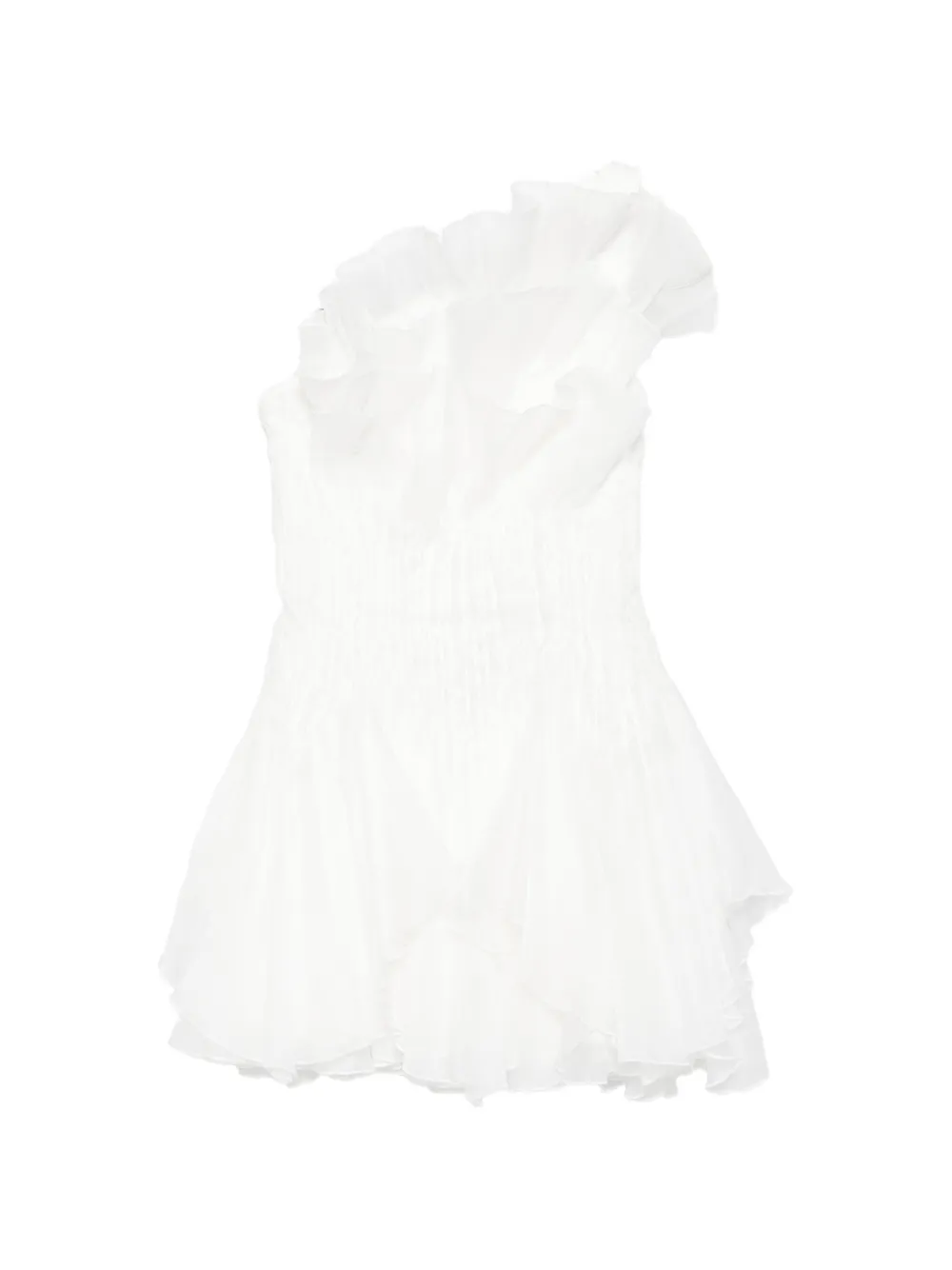 Aje ruffled one-shoulder dress - Neutrals