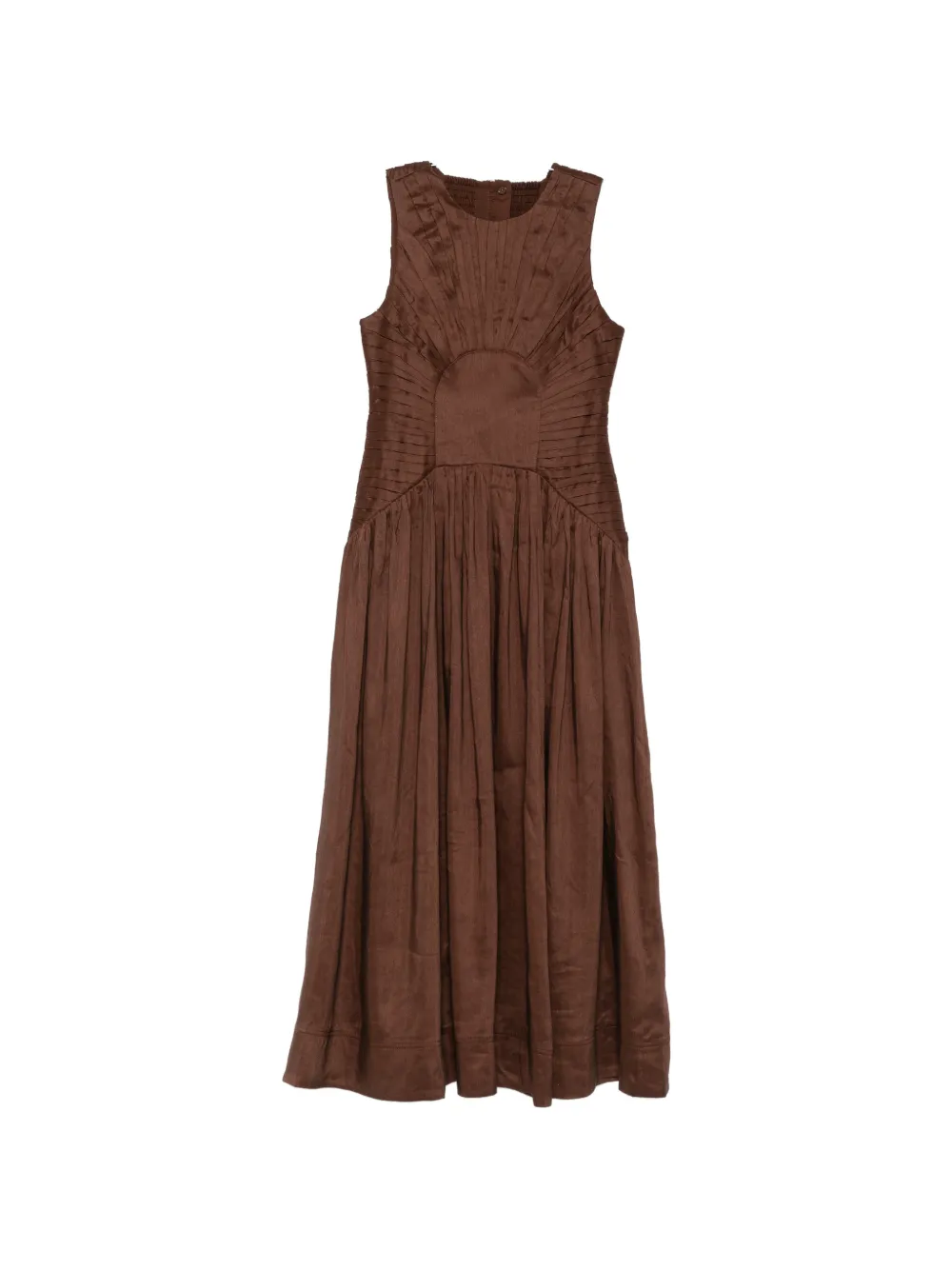Aje Medea pleated-bodice dress - Marrone