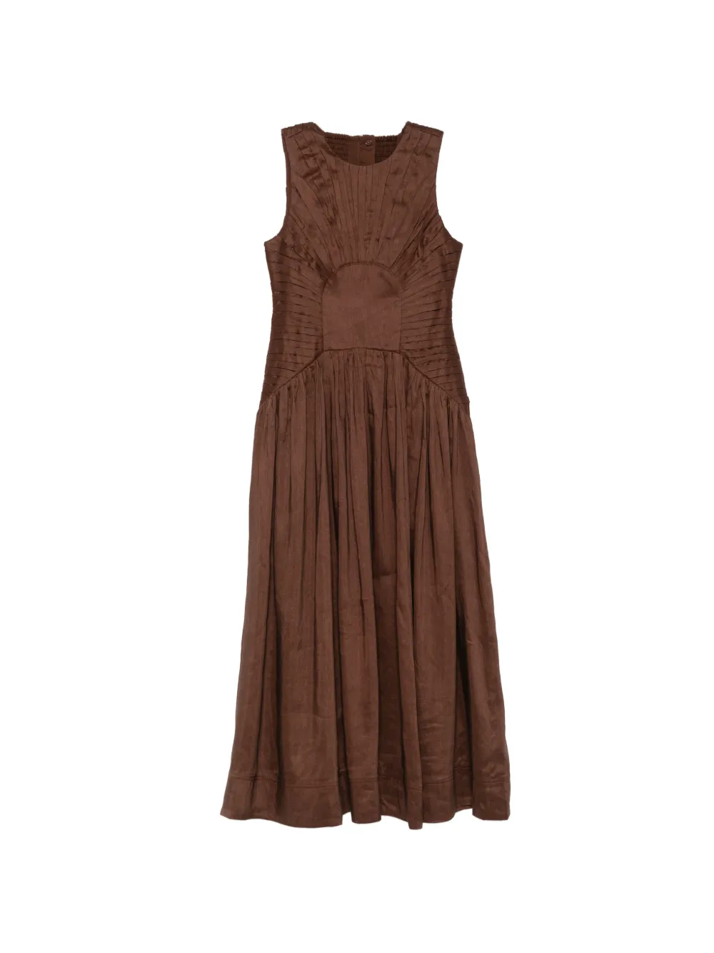 Aje Medea pleated-bodice dress - Marrone