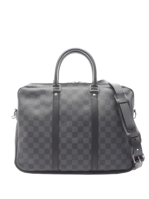 Louis Vuitton Pre-Owned 2018 Damier Graphite Porte Documents Voyage PM Aktentasche