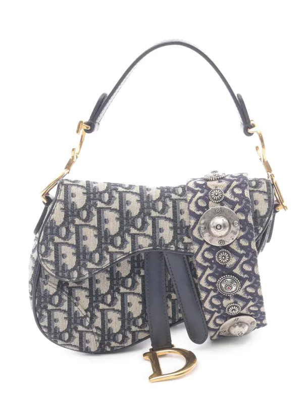 Christian Dior Pre-Owned 2010-2026 ミニ オブリーク サドル 