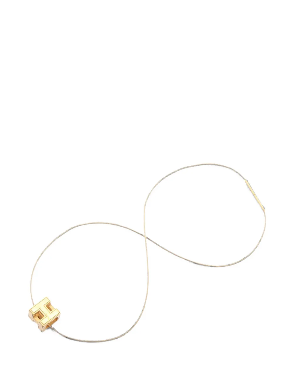 Hermès Pre-Owned 2000s Cage d'H Ash H-cube necklace - Gold