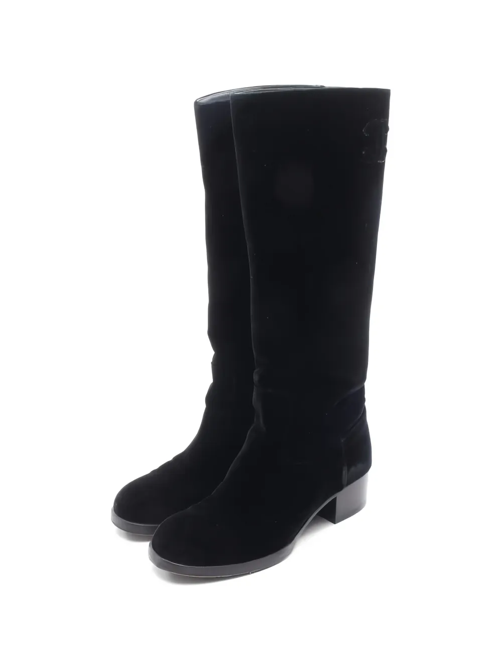 CHANEL Pre-Owned 1986-1988 CC boots - Schwarz