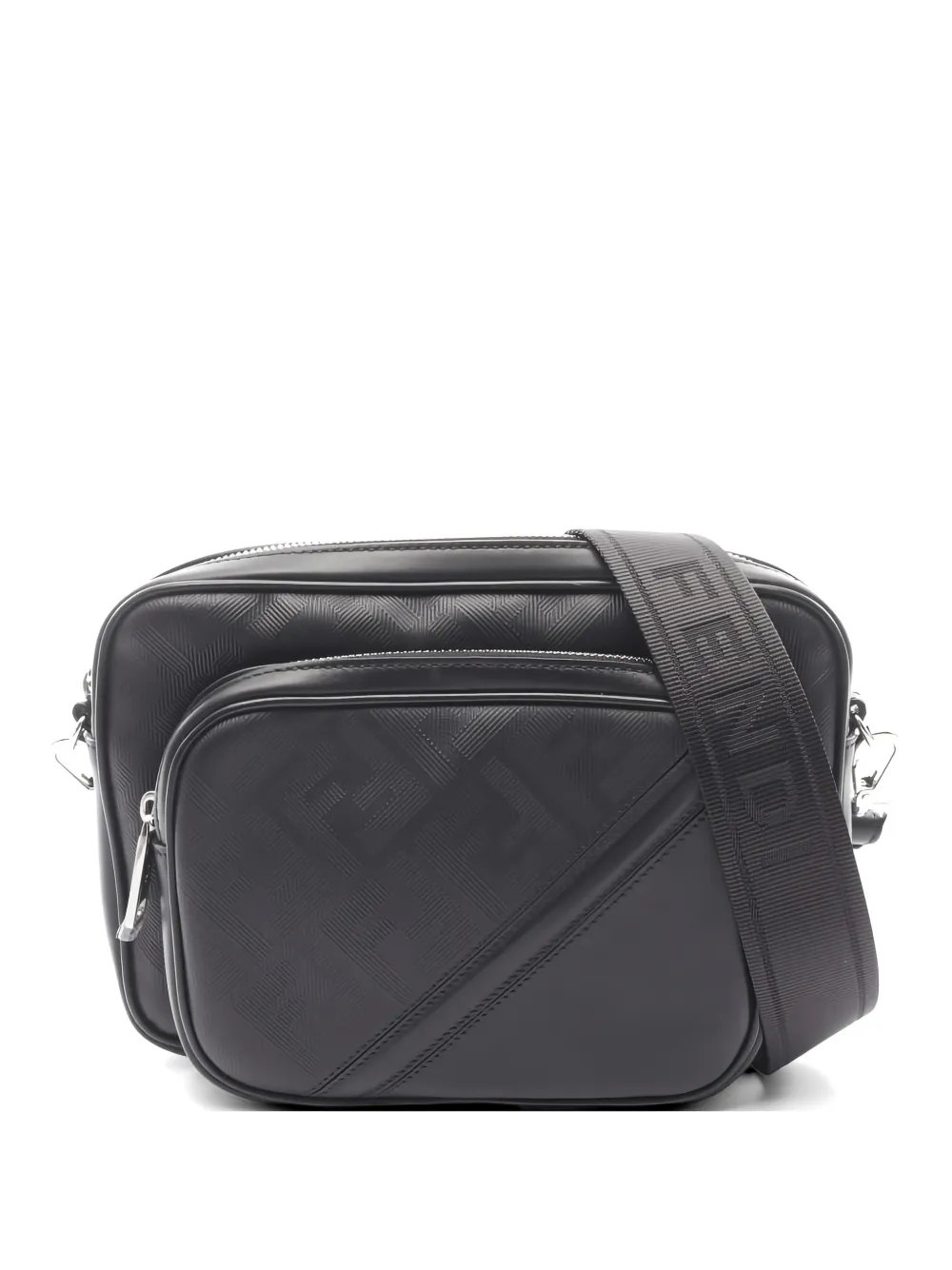 Fendi Pre-Owned Shadow Diagonal monogram-patterned cross body bag - Nero