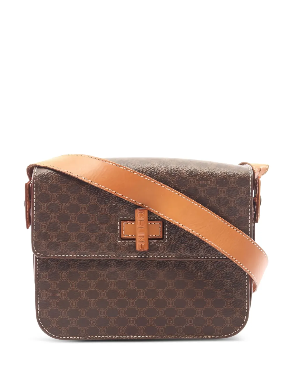 Celine Pre-Owned 2000s Macadam shoulder bag - Braun