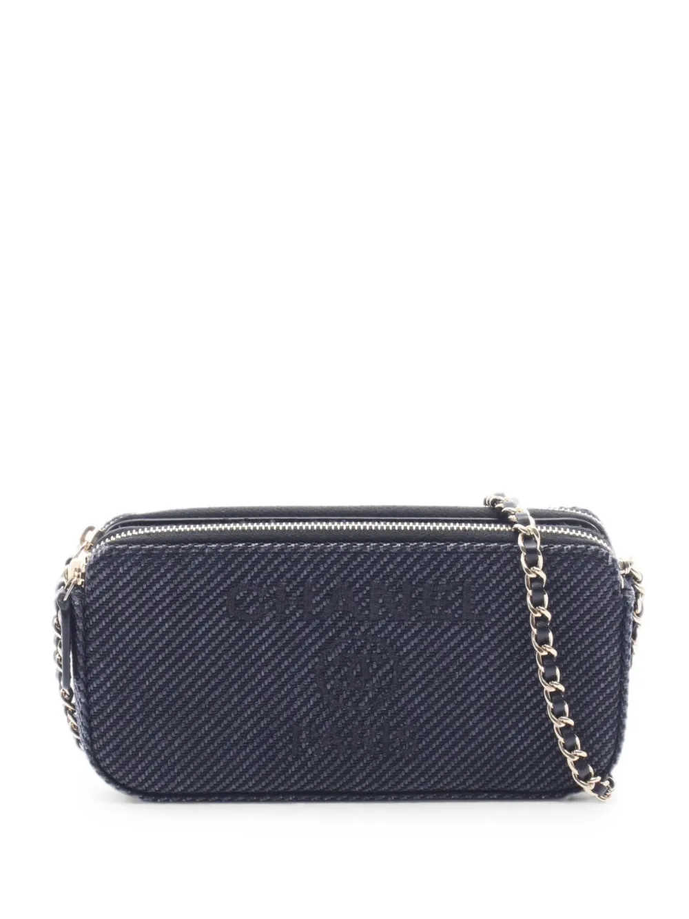 CHANEL Pre-Owned 2020-2021 Deauville tweed crossbody bag - Blue
