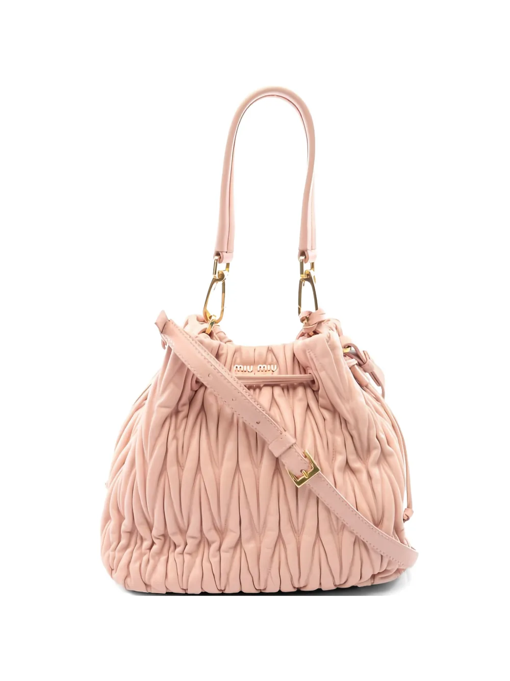 Miu Miu Pre-Owned 2000s matelassé bucket bag - Rosa