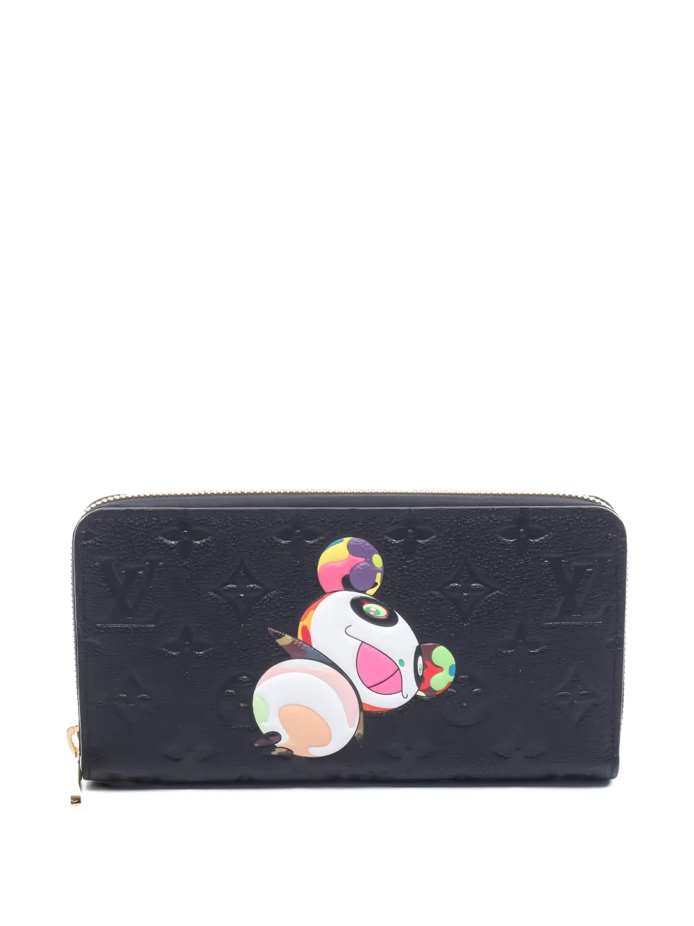 Louis Vuitton Pre-Owned × TM zippy 2021 Monogram Empreinte Panda wallet - Schwarz