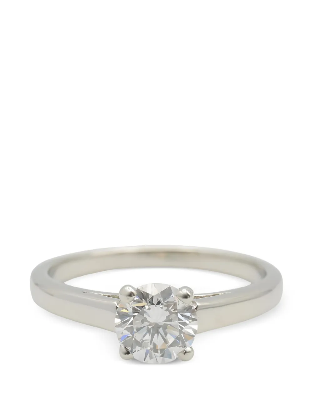 Bvlgari Pre-Owned 2010s Glyph solitaire diamond ring - Argento