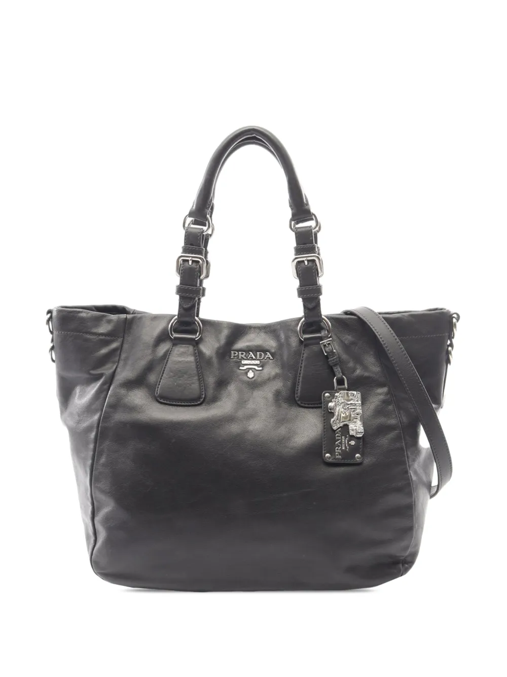 Prada Pre-Owned 2010-2026 Soft Leather satchel - Nero