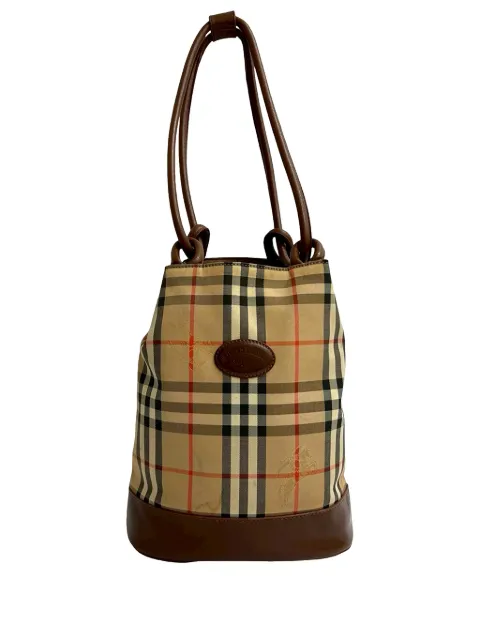 Burberry Pre-Owned 20th Century Haymarket Check Canvas bucket bag