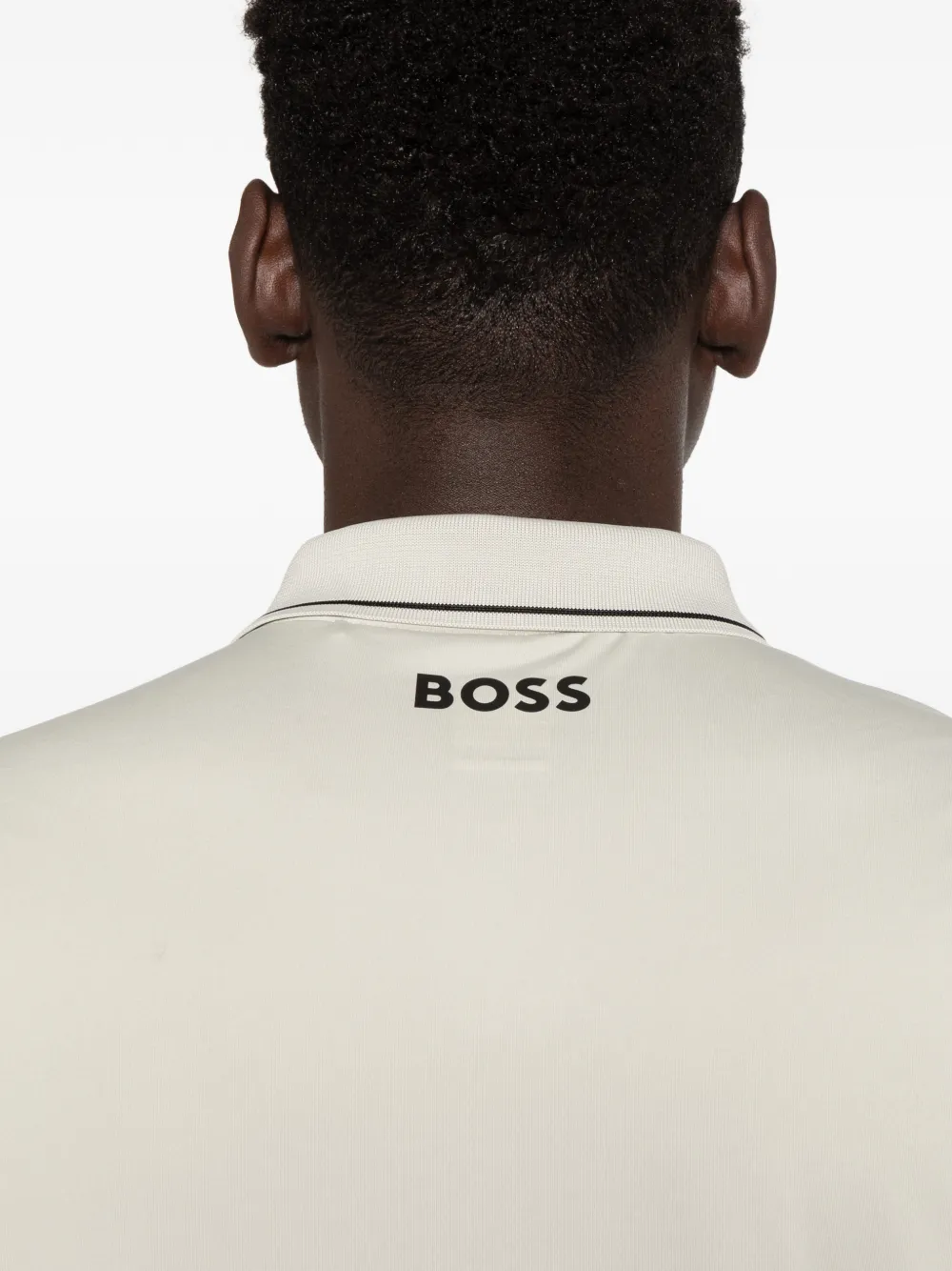 BOSS Poloshirt met logoprint Beige