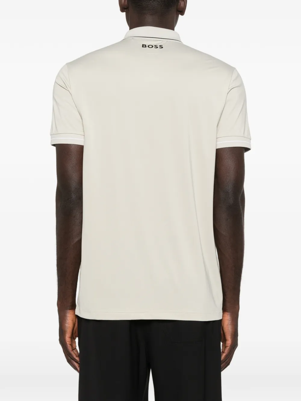 BOSS Poloshirt met logoprint Beige