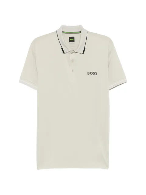 BOSS logo-print polo shirt