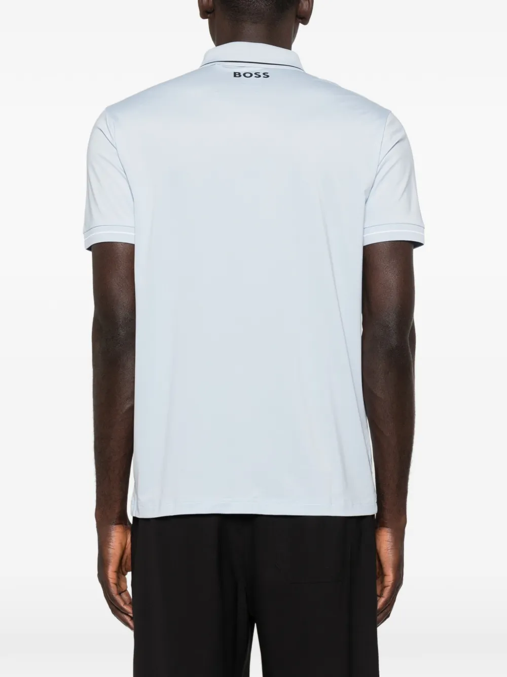 BOSS Poloshirt met logoprint Blauw