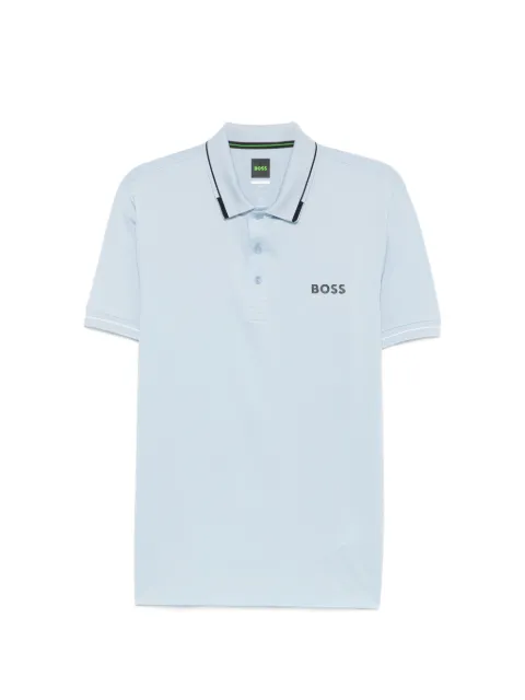 BOSS logo-print polo shirt