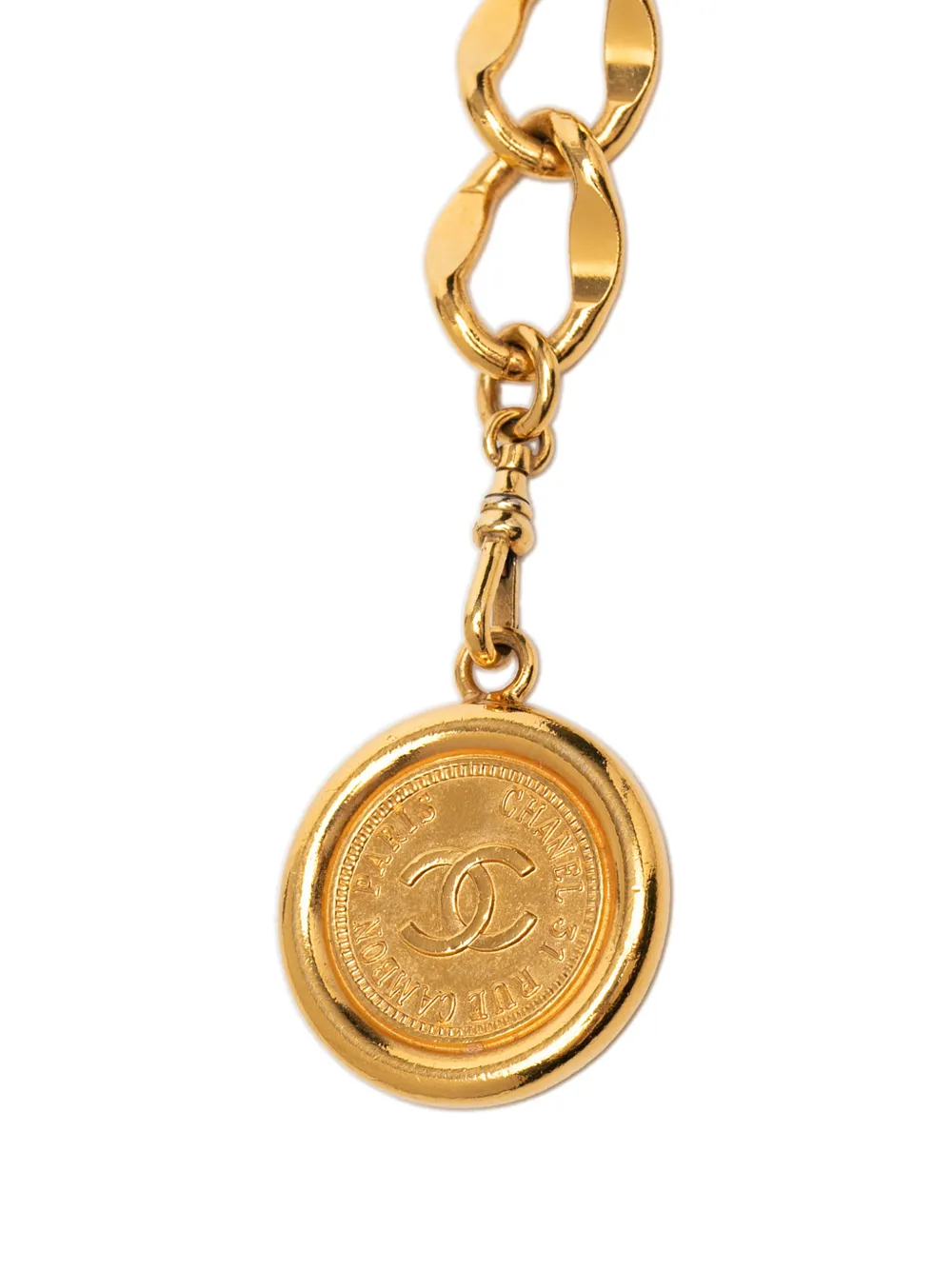 CHANEL Pre-Owned 20th Century CC Gold Plated Medallion Chain belt - Oro