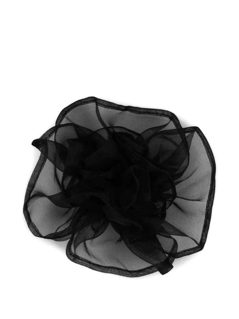 Hai organza flower brooch - Nero